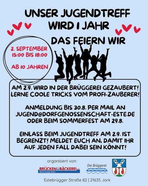 Unser Jugendtreff wird 1 Jahr alt!