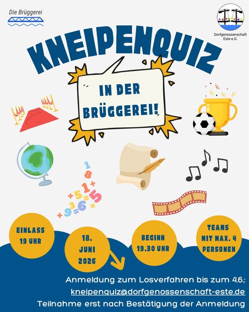 Kneipenquiz in der Brüggerei!