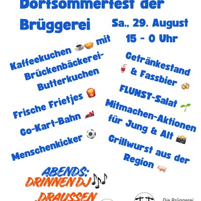 Dorfsommerfest der Brüggerei – wir feiern wieder!