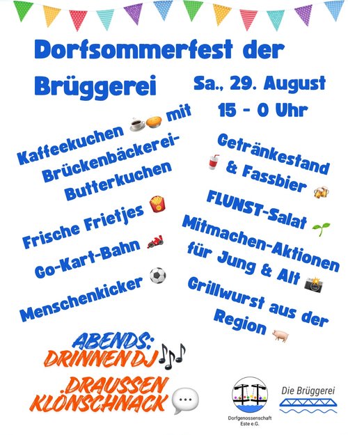 Dorfsommerfest der Brüggerei – wir feiern wieder!