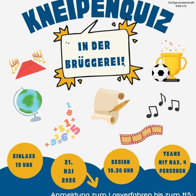 Kneipenquiz in der Brüggerei!