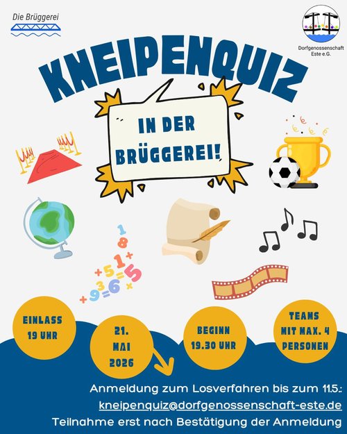 Kneipenquiz in der Brüggerei!